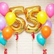 Композиция из шаров ассорти с цифрой 55