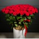 101 красная роза в корзине