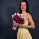 Букет из ярко розовых тюльпанов
