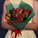 Букет из красных тюльпанов 15 шт