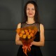 Букет из 9 оранжевых роз в упаковке