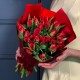 Букет из красных тюльпанов 25 шт