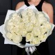 Букет из эквадорски белых роз Прауд